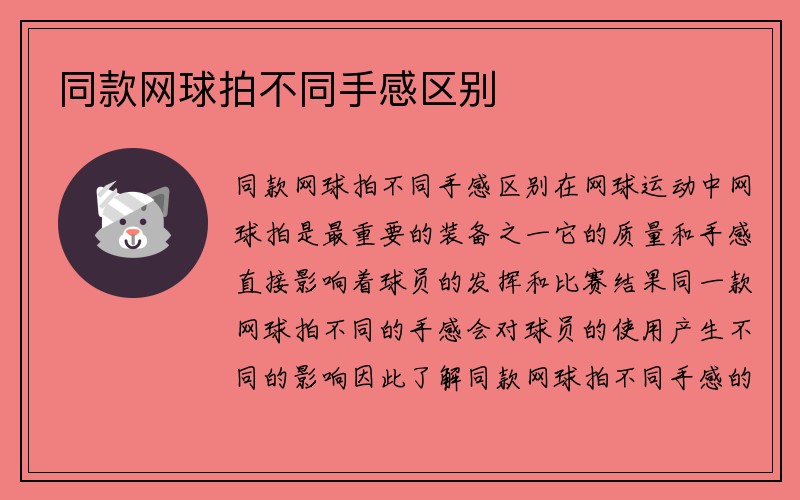 同款网球拍不同手感区别