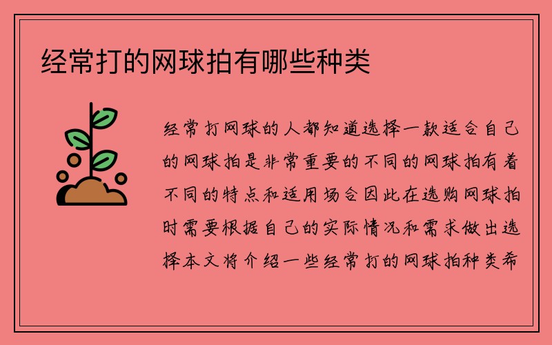 经常打的网球拍有哪些种类